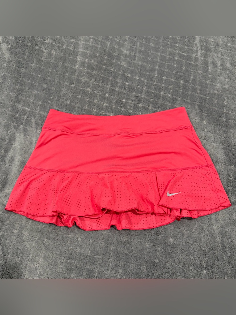 Nike watermelon Red Athletic Skirt with Ruffle Hem